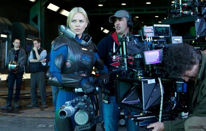 Behind-the-scenes of a sci-fi film set