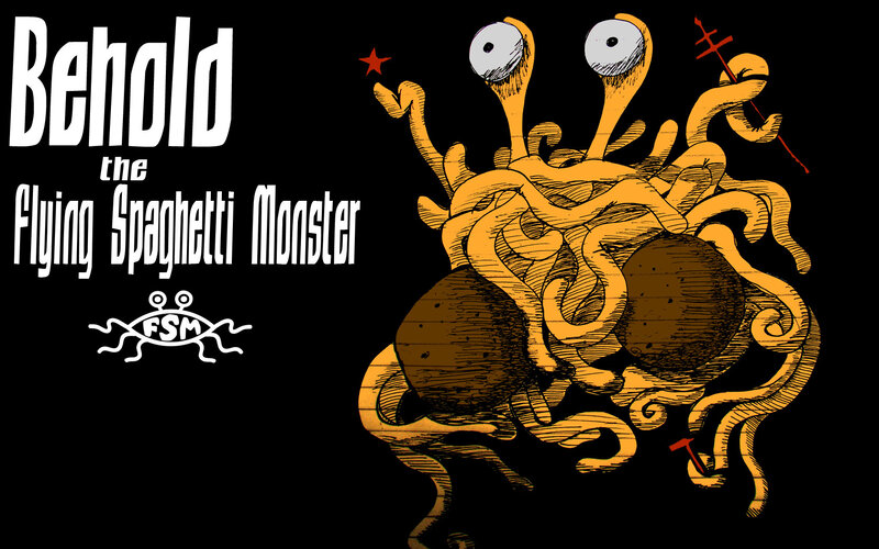 Behold the Flying Spaghetti Monster