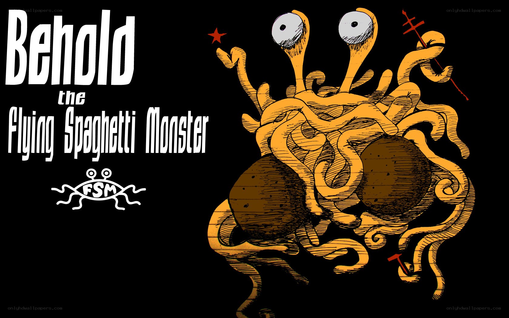 Behold the Flying Spaghetti Monster