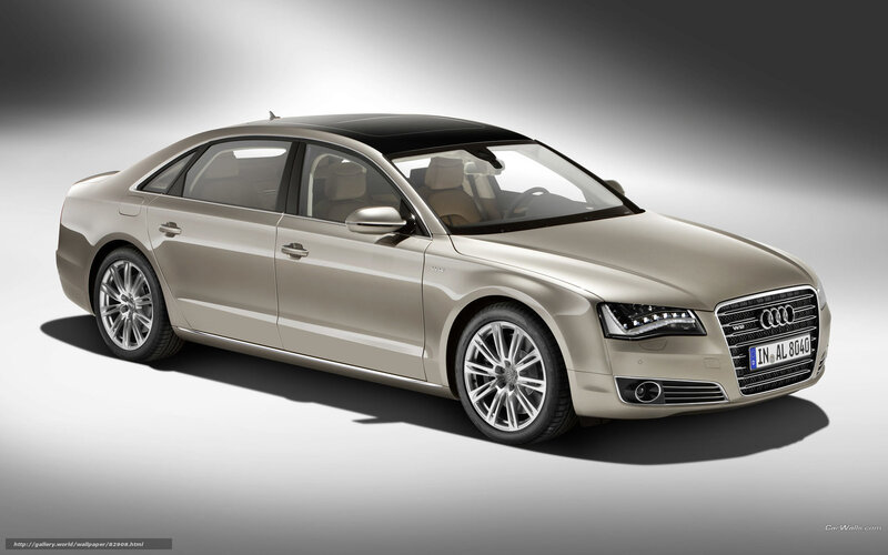 Beige Audi A8 Sedan — Dramatic
