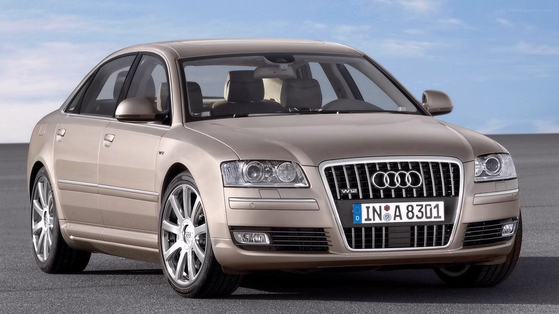 beige audi a8 w12 sedan