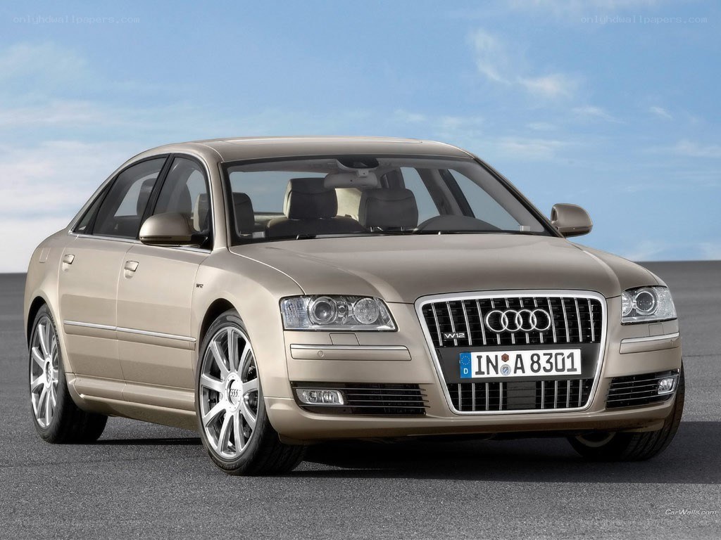 beige audi w12 sedan