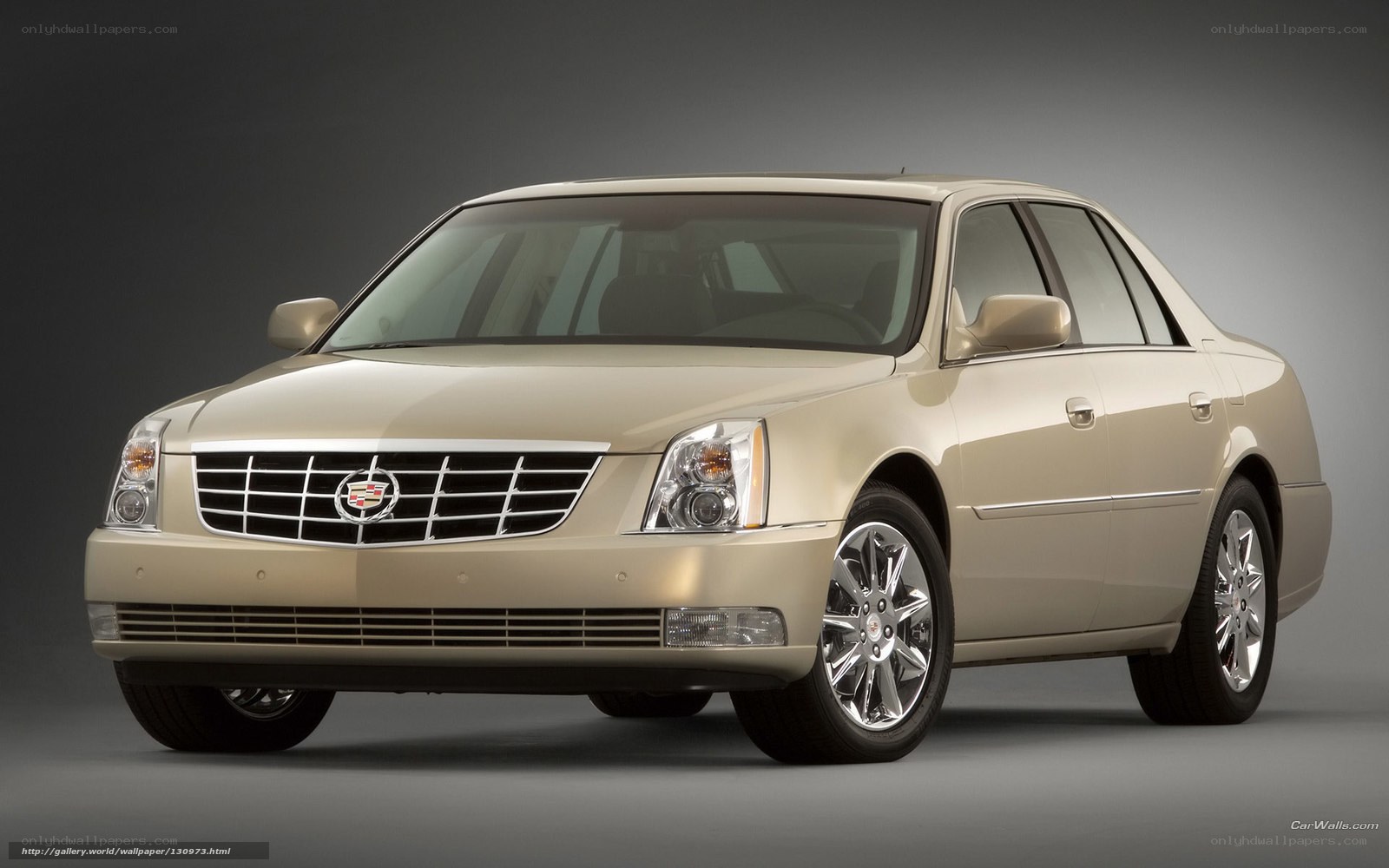 Beige Cadillac DTS sedan