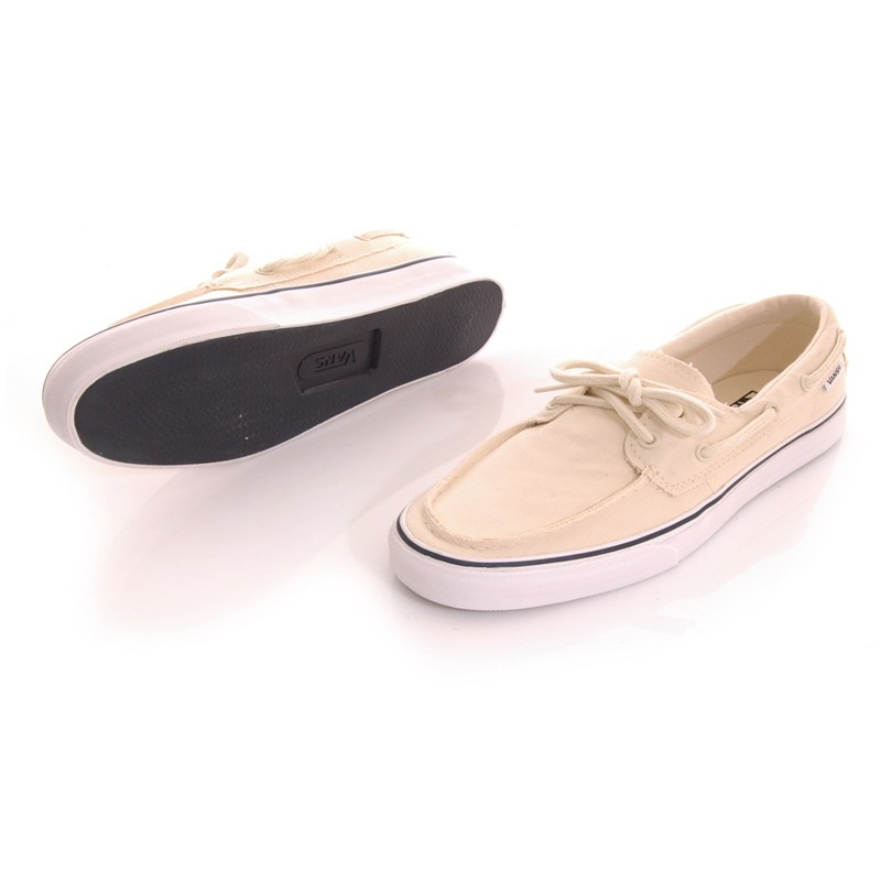 beige canvas boat shoes