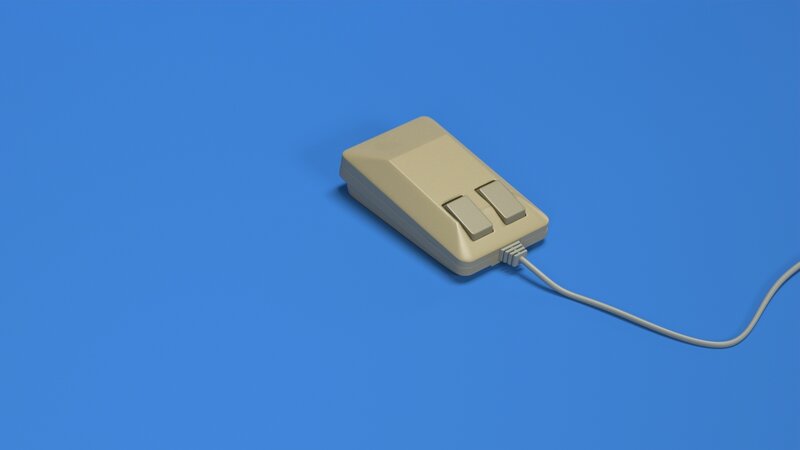 Beige Computer Mouse