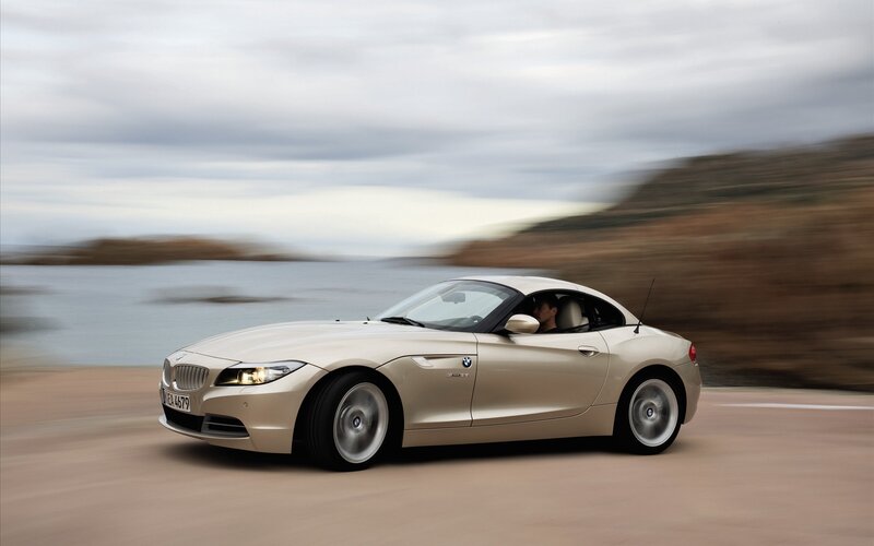 Beige Convertible Car — Dynamic