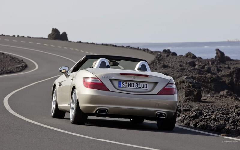 Beige Convertible Car — Silver