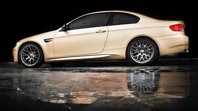 Beige Coupe Car — Dramatic