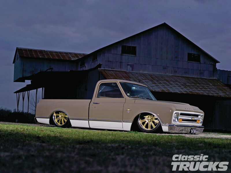 Beige Custom Pickup Truck — Dramatic