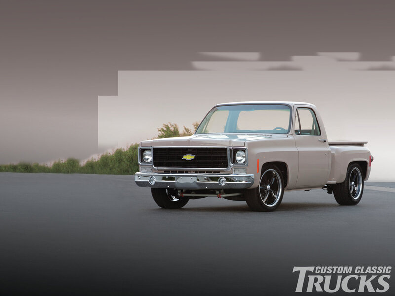 Beige Custom Pickup Truck