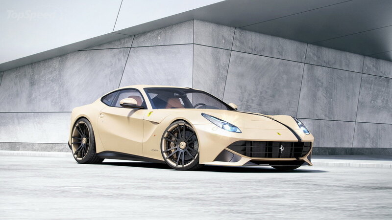 Beige Ferrari Sports Car — Modern