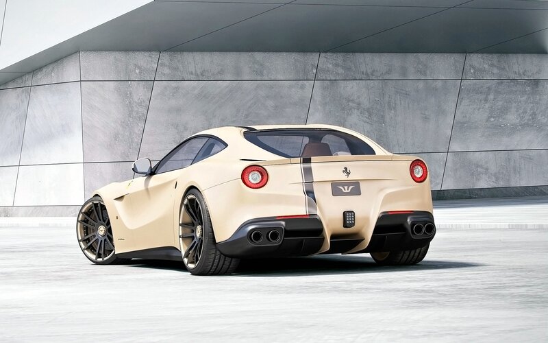 Beige Ferrari Sports Car