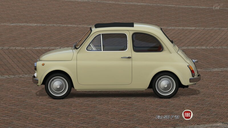 Beige Fiat 500 Car — Neutral