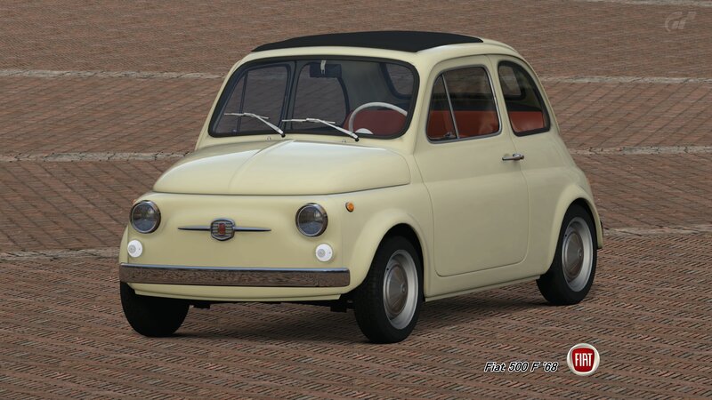 Beige Fiat 500 Car