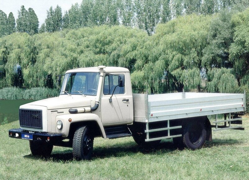 Beige Flatbed Truck