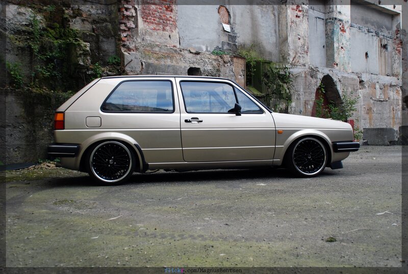 Beige Hatchback Car — Dramatic
