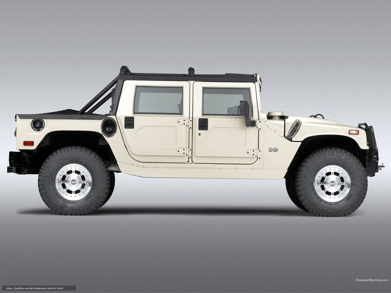 beige hummer h1 side view