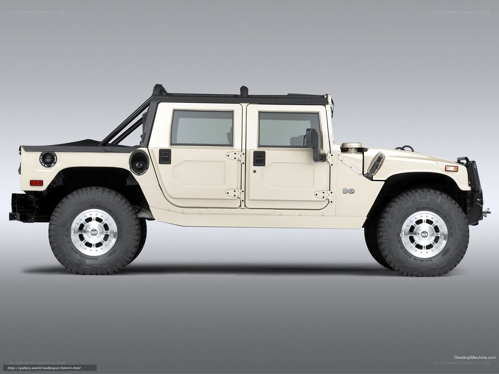 beige hummer h1 side view