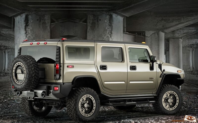 Beige Hummer H2 SUV