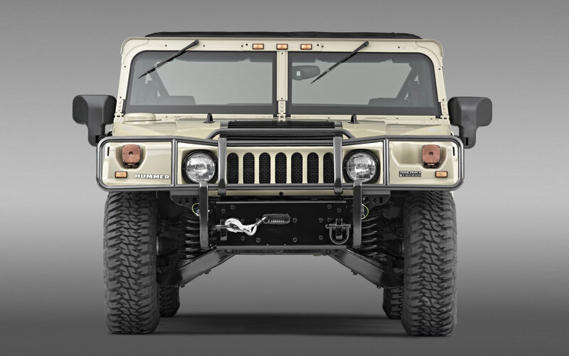 Beige Hummer Vehicle