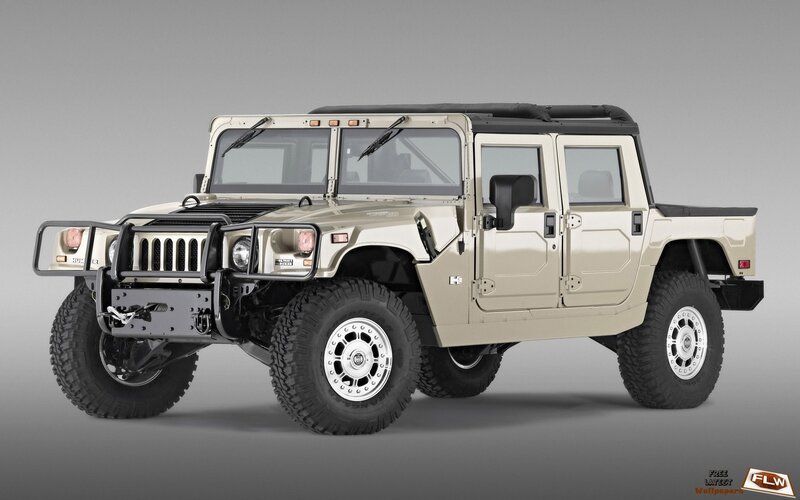 Beige Humvee Truck