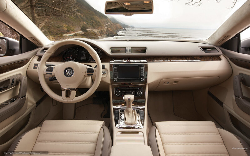 Beige interior of a luxury car