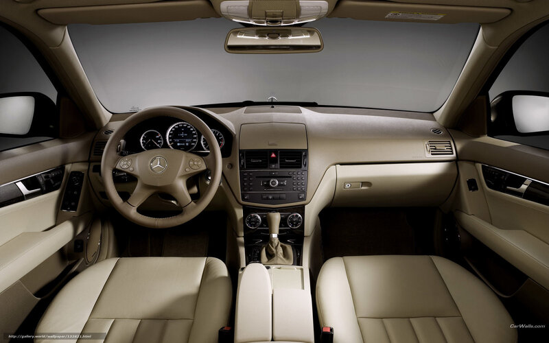Beige interior of a Mercedes-Benz