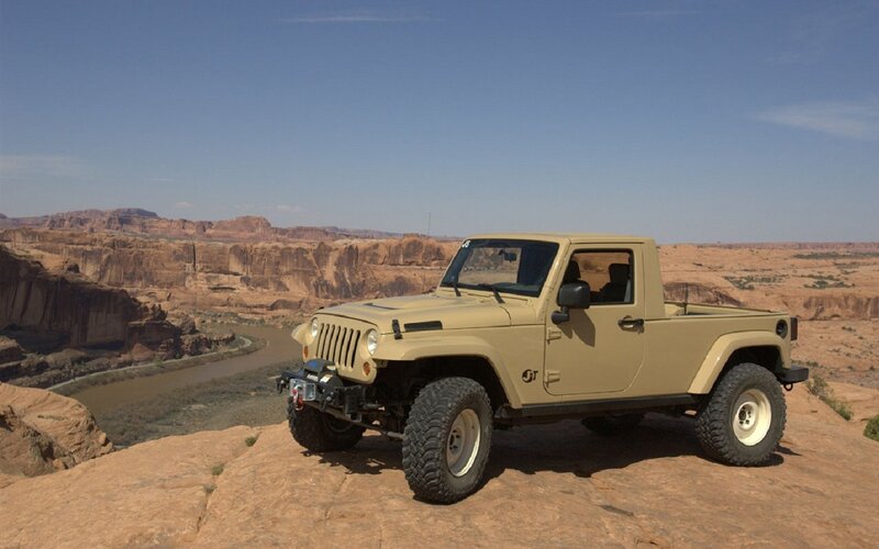 Beige Jeep Pickup — Tan