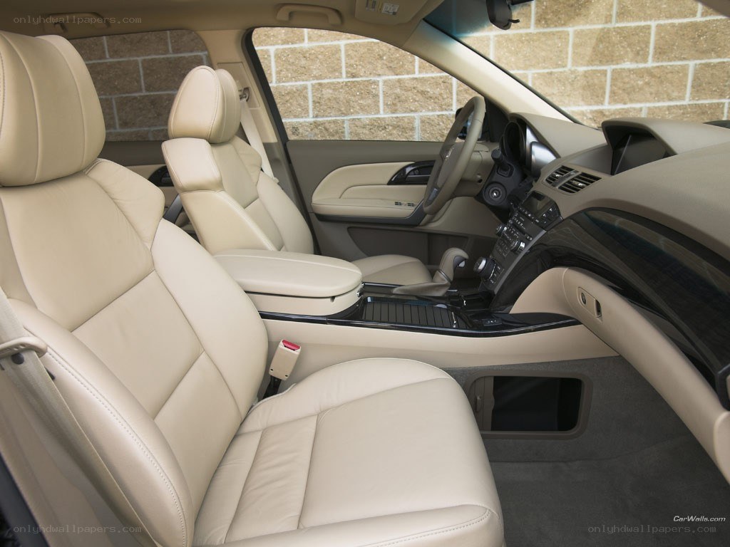 Beige leather car interior