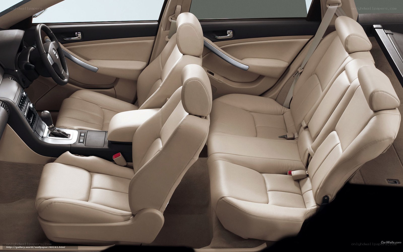 beige leather car interior