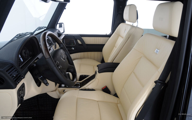 Beige Leather Car Interior — Cream