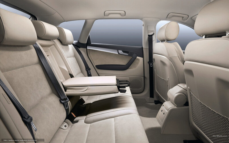 Beige leather car interior
