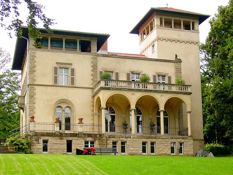 Beige Mansion with Tower