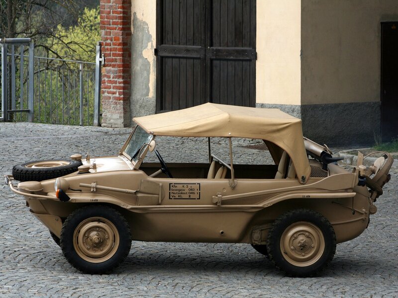 Beige Military Car