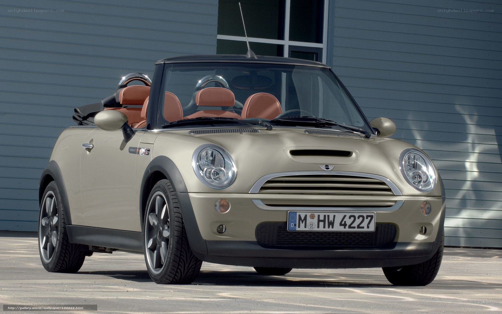 beige mini cooper convertible