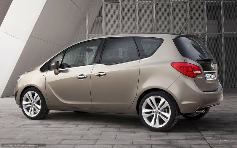 Beige Opel Meriva hatchback