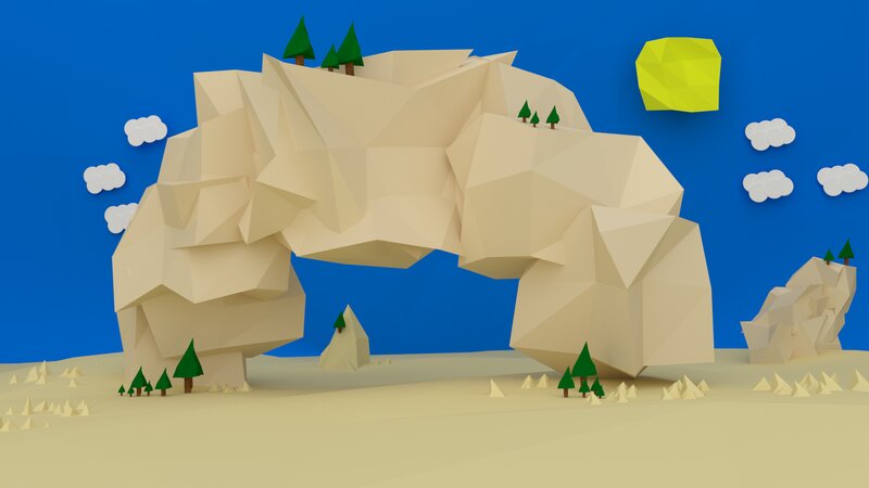 Beige Rock Arch Formation
