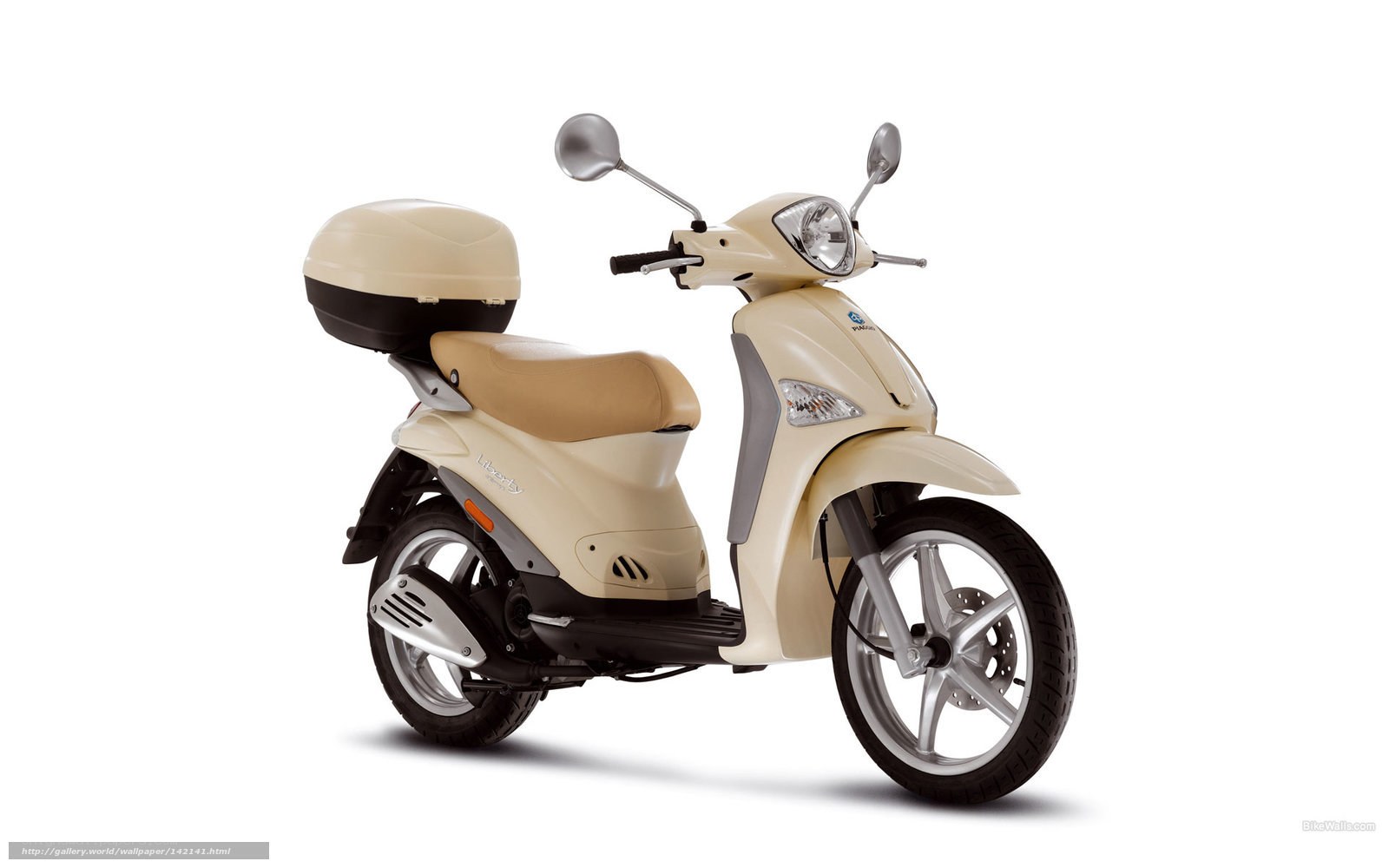 beige scooter with storage