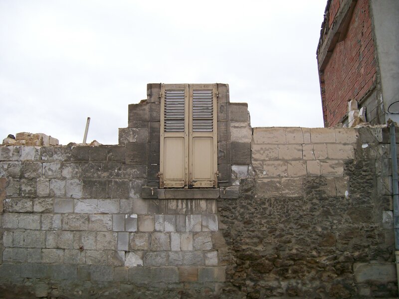 Beige Shutter on Wall