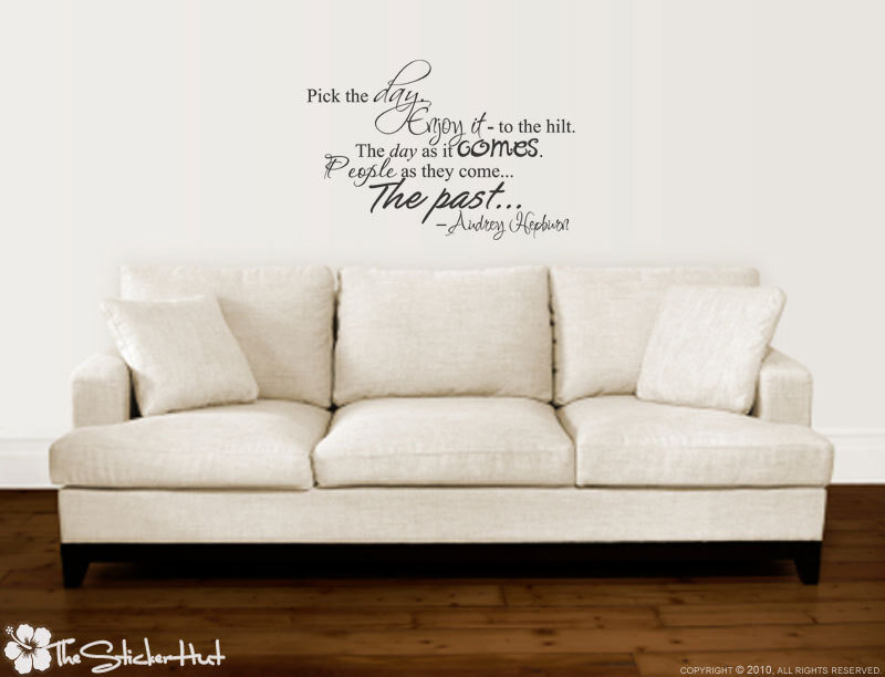 Beige Sofa with Wall Quote