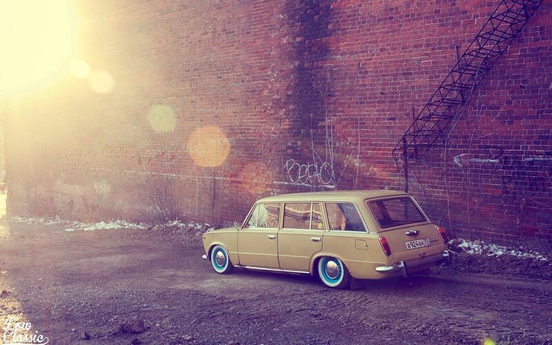 Beige Station Wagon — Brown, Dramatic