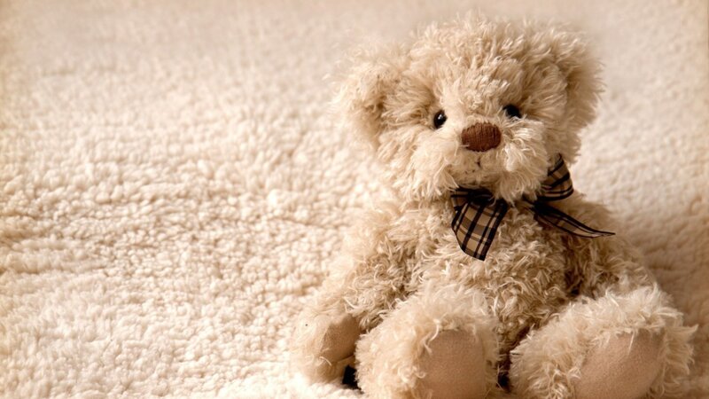 Beige Teddy Bear — Calm, Photograph, Bow Tie, Fluffy Surface