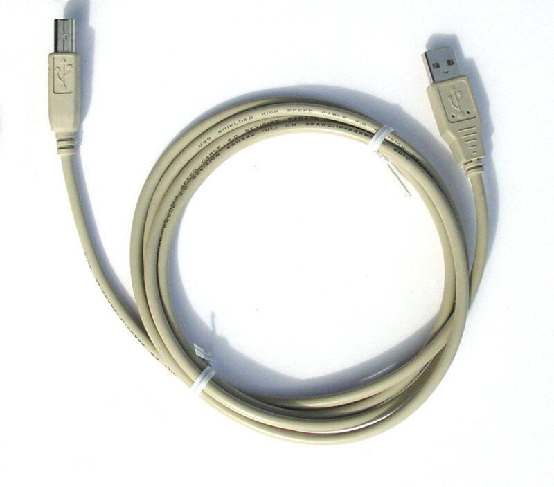 beige usb cable coiled