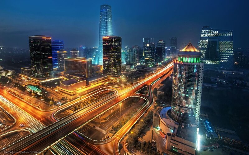 Beijing night skyline