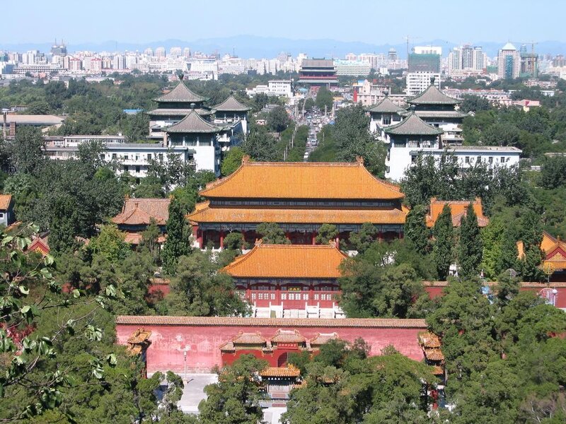 Beijing temple complex view