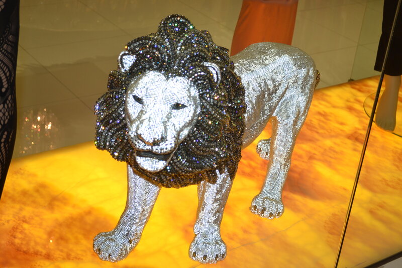Bejeweled Lion Statue