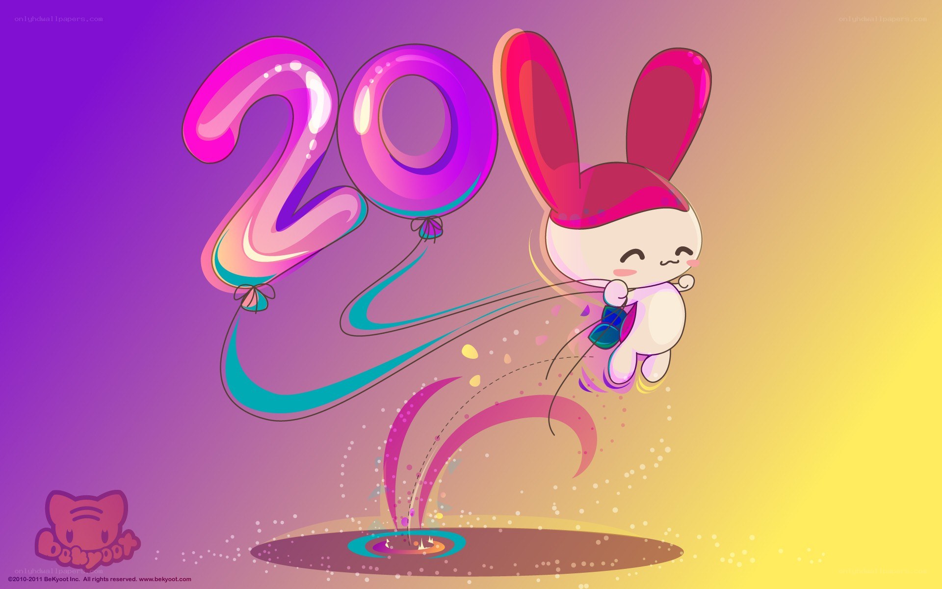 Bekyoot bunny celebrating 2014