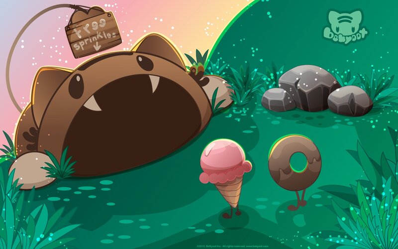 Bekyoot game scene with ice cream