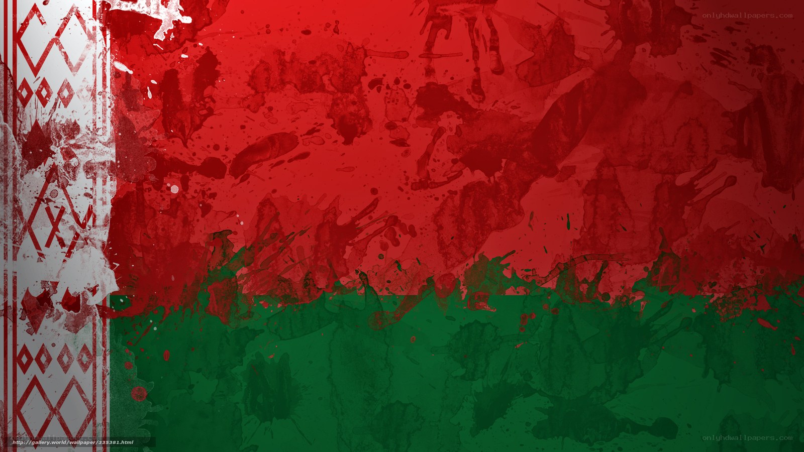 Belarus flag with grunge texture