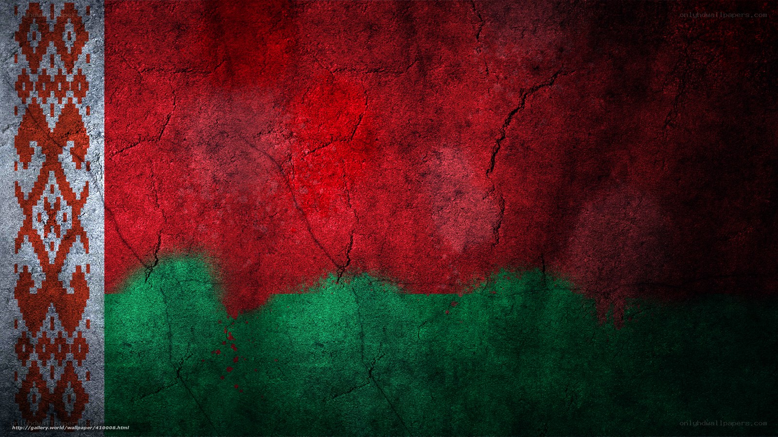 Belarus flag with texture